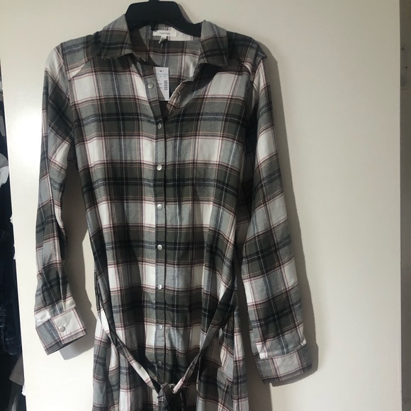 Plaid Shirt Dress - Picture 1 of 2